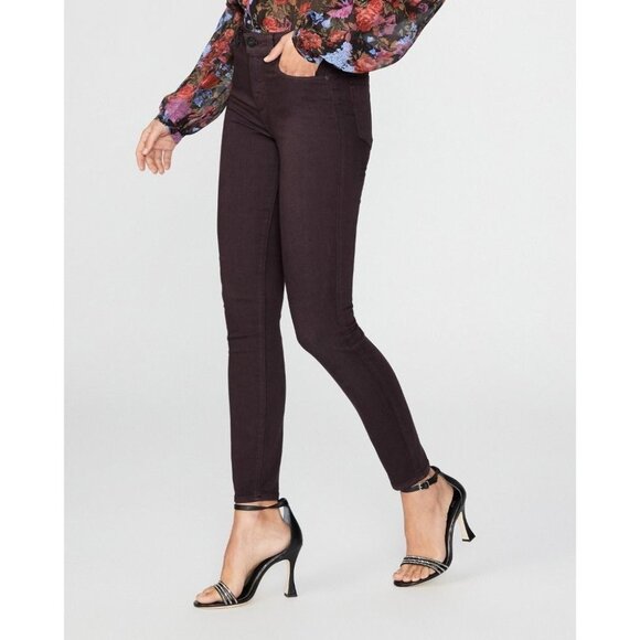 Paige Verdugo Ankle Cherry Noir Size 30  Cropped Ankle Ultra Skinny Soft - Picture 13 of 14